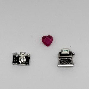 Origami Owl Typewriter & Camera Charm Set